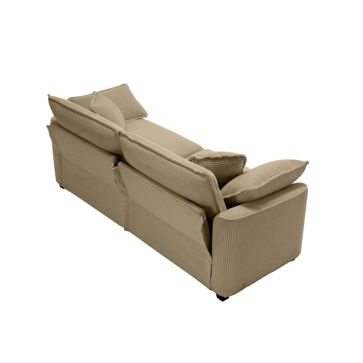 Modern Corduroy Sofa and Loveseat - Tan - Furniture Home Direct