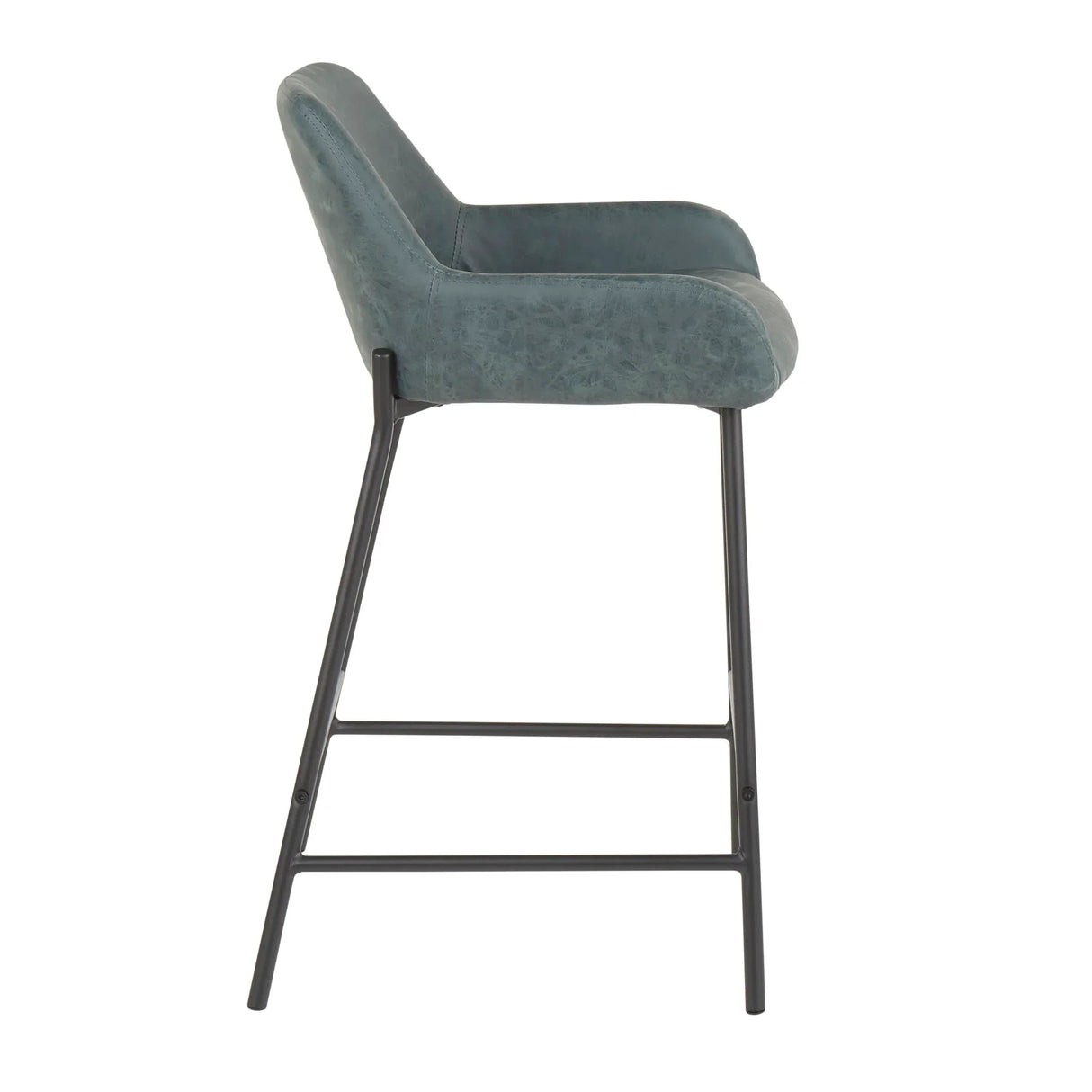 Daniella - Industrial Fixed Height Counter Stool (Set of 2) - Furniture Home Direct