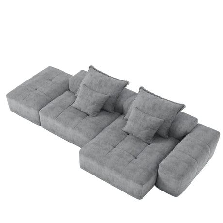 Modern Oversized Diy Combination Modular Sectional Sofa With Pillows - Furniture Home Direct
