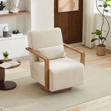 Swivel Modern Upholstered Accent Chair With Armrests - Furniture Home Direct