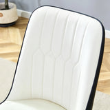 Dining Chairs Modern Two Tone Set of 4 White and Black - Furniture Home Direct