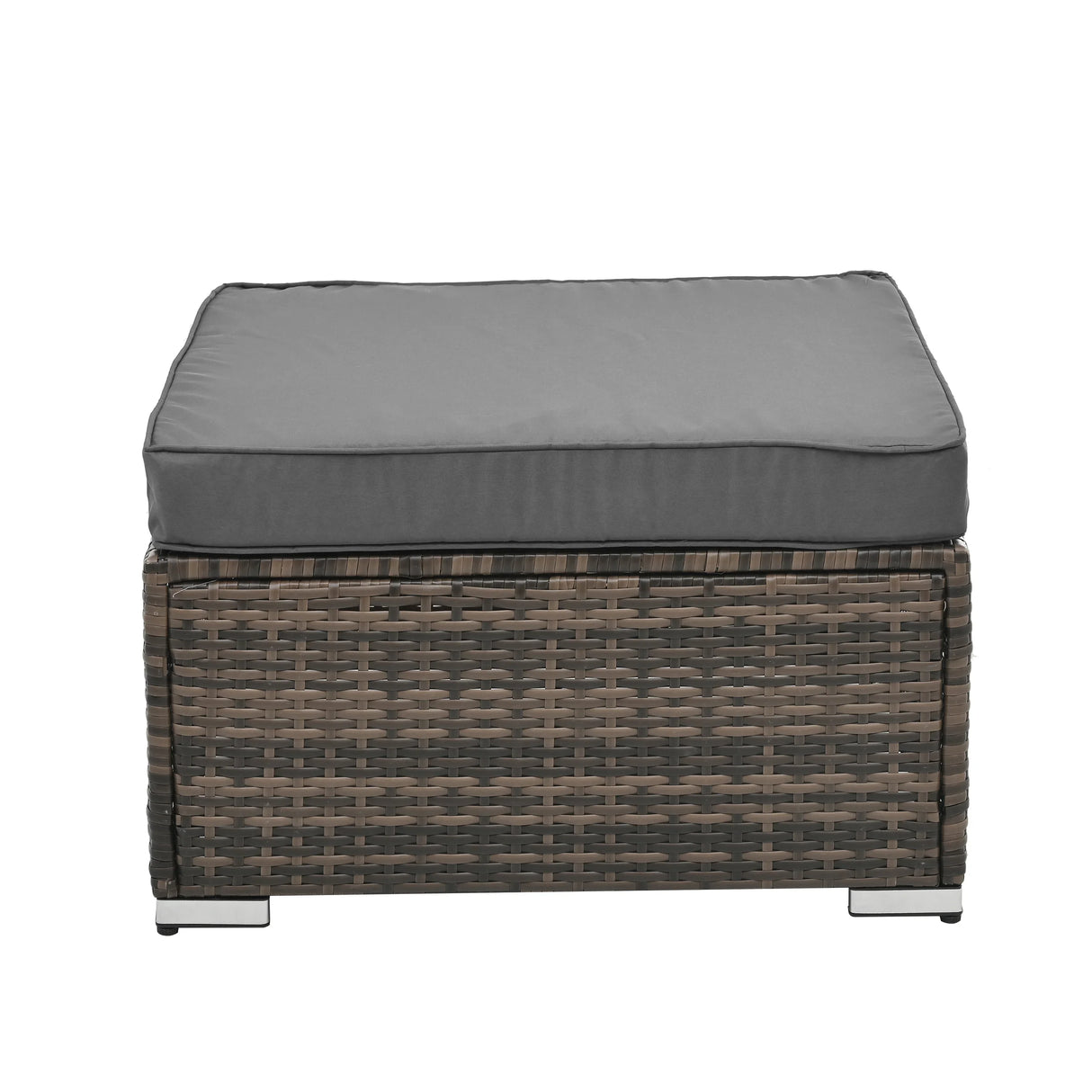5 Piece Wicker Patio Sectional Set - Gray - Furniture Home Direct