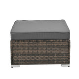 5 Piece Wicker Patio Sectional Set - Gray - Furniture Home Direct