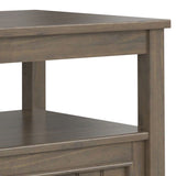 Lev - End Table With Bottom Drawer - Smoky Brown - Furniture Home Direct