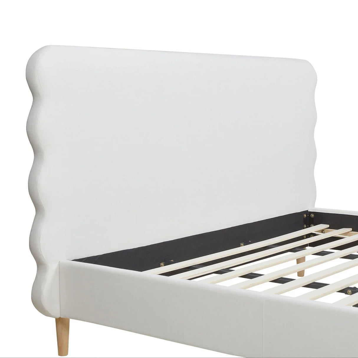 Stockholm - Modern Wavy Headboard Platform Bed - Furniture Home Direct