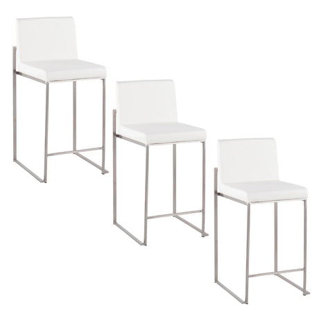 Fuji - Contemporary High Back Counter Stool, Functional Design - Furniture Home Direct