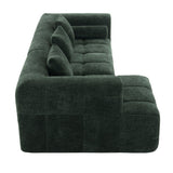 Sectional Sofa Modular Tufted Chenille Upholstery Green - Furniture Home Direct