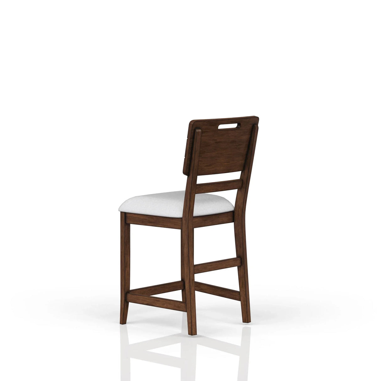Casual Counter Stool Contrasting Upholstered Seat (Set of 2) - Brown - Furniture Home Direct