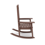 Traditional Porch Rocker Classic HDPE Poly Lumber For Porch, Patio, And Garden Comfort - Furniture Home Direct