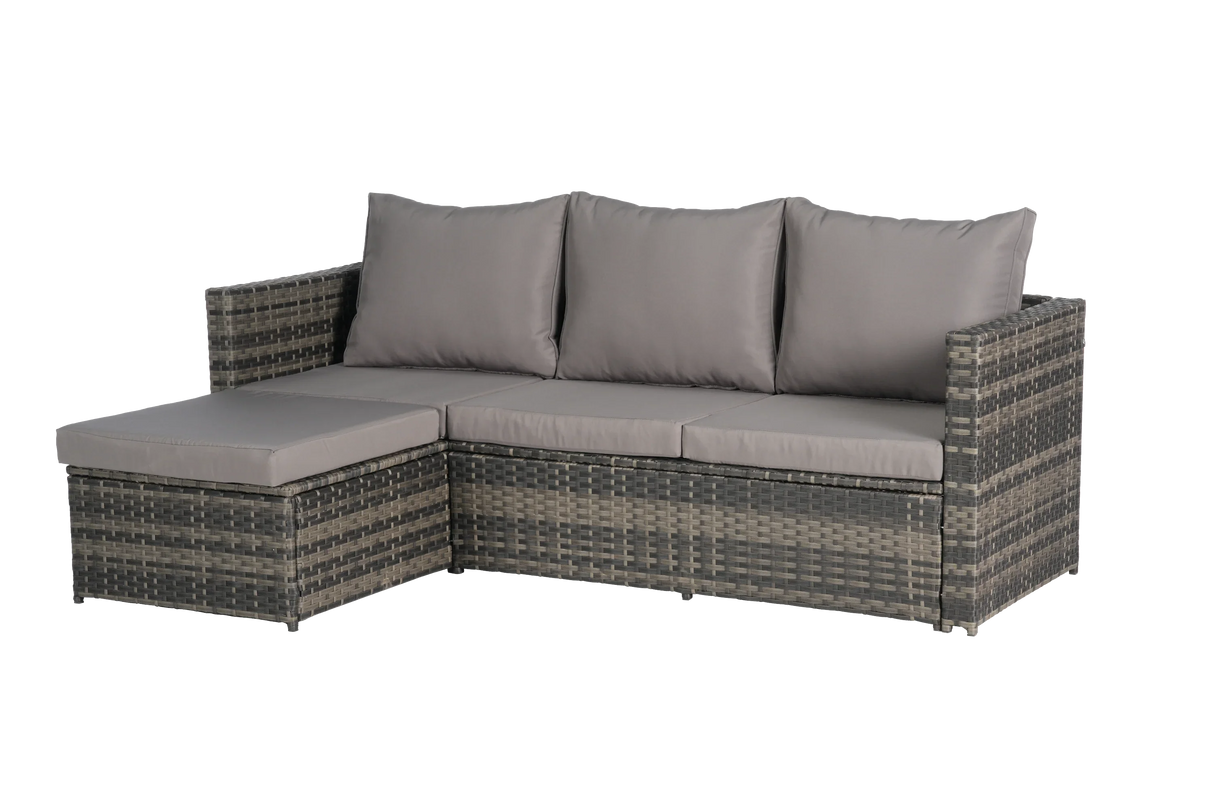 4 Piece Outdoor Sectional Set with Coffee Table - Furniture Home Direct