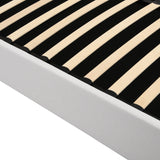 Storage Bed With Hydraulic Lift Platform, Upholstered White - Furniture Home Direct