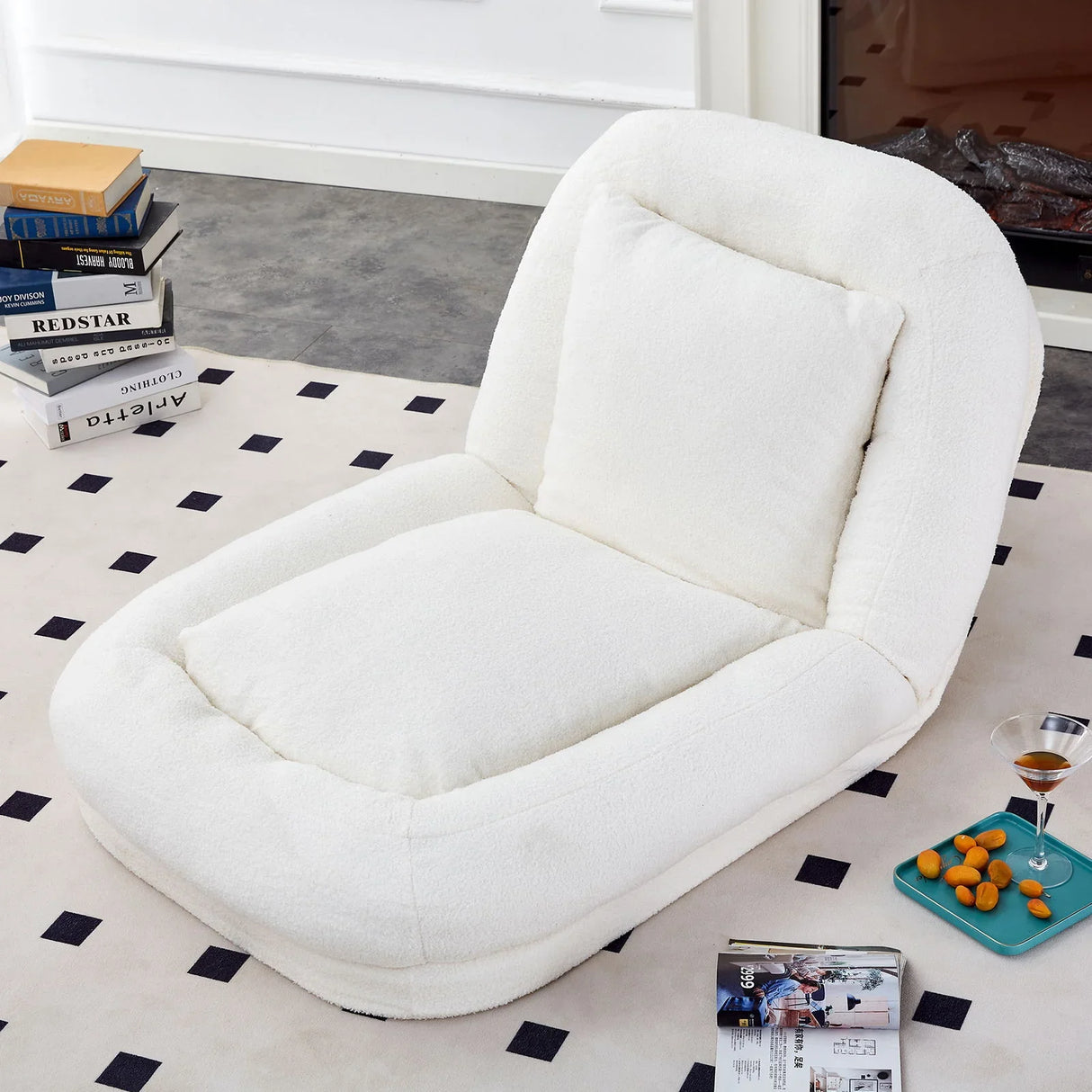 Contemporary Folding Sofa Chair With 5 Adjustable Positions For Gaming, Meditation, And Relaxation - Furniture Home Direct
