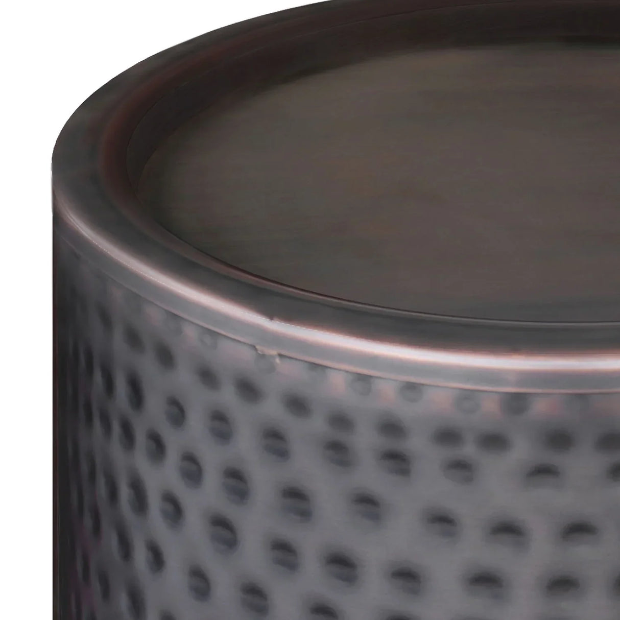 Corbin - Hammered Metal Side Table - Furniture Home Direct