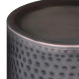 Corbin - Hammered Metal Side Table - Furniture Home Direct