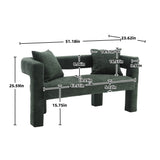 Modern Chenille Loveseat Sofa, Comfy Upholstered 2 Seater - Furniture Home Direct