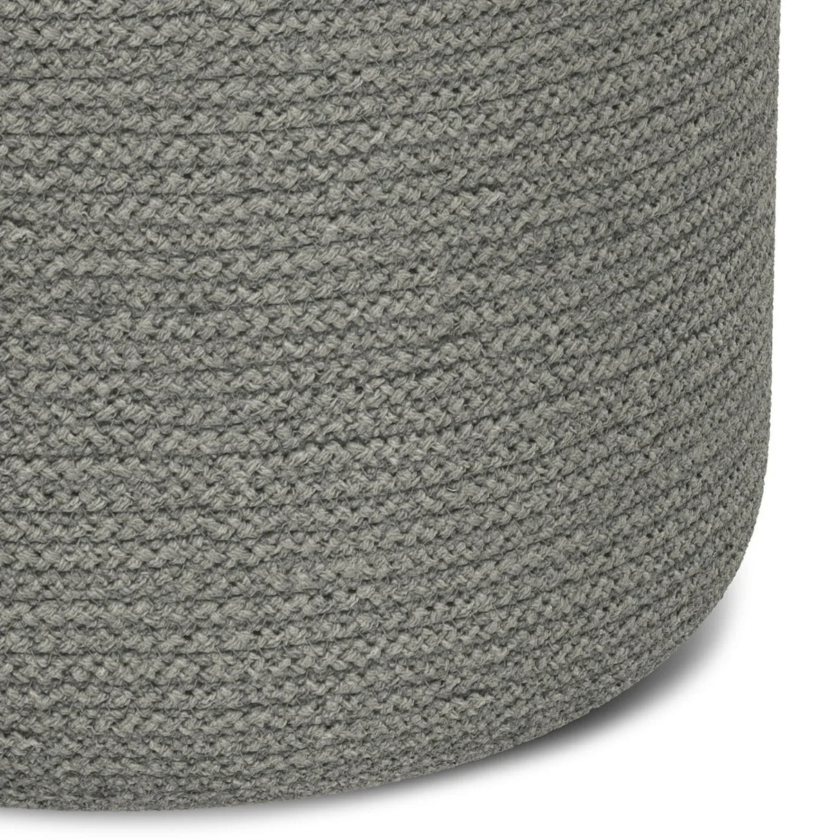 Serena - Handcrafted Round Braided Pouf - Furniture Home Direct