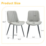 Modern Style Extended Seat Cushion Dining Chair Set - Furniture Home Direct