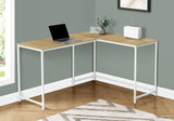 Computer Desk, Home Office, Corner, L Shape, Laptop, Marble Look Contemporary & Modern - Furniture Home Direct