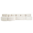 Upholstered Sofa Free Combined Sofa Couch With 2 Chaise Lounge And Five Back Pillows For Living Room - Furniture Home Direct