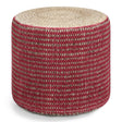 Larissa - Handcrafted Round Braided Pouf - Furniture Home Direct