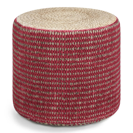 Larissa - Handcrafted Round Braided Pouf - Furniture Home Direct