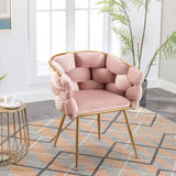 Luxury Modern Simple Leisure Velvet Single Sofa Chair Bedroom Lazy Person Household Dresser Stool Manicure Table Back Chair - Furniture Home Direct