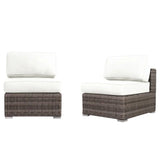 Armless Patio Chair With Cushions - Furniture Home Direct