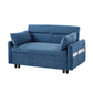 Pull Out Sleep Sofa Bed Loveseats Sofa Couch With Adjsutable Backrest, Storage Pockets, 2 Soft Pillows, USB Ports For Living Room, Bedroom, Apartment, Office - Furniture Home Direct