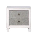 Katia - Weathered Night Stand - Gray / White - Furniture Home Direct