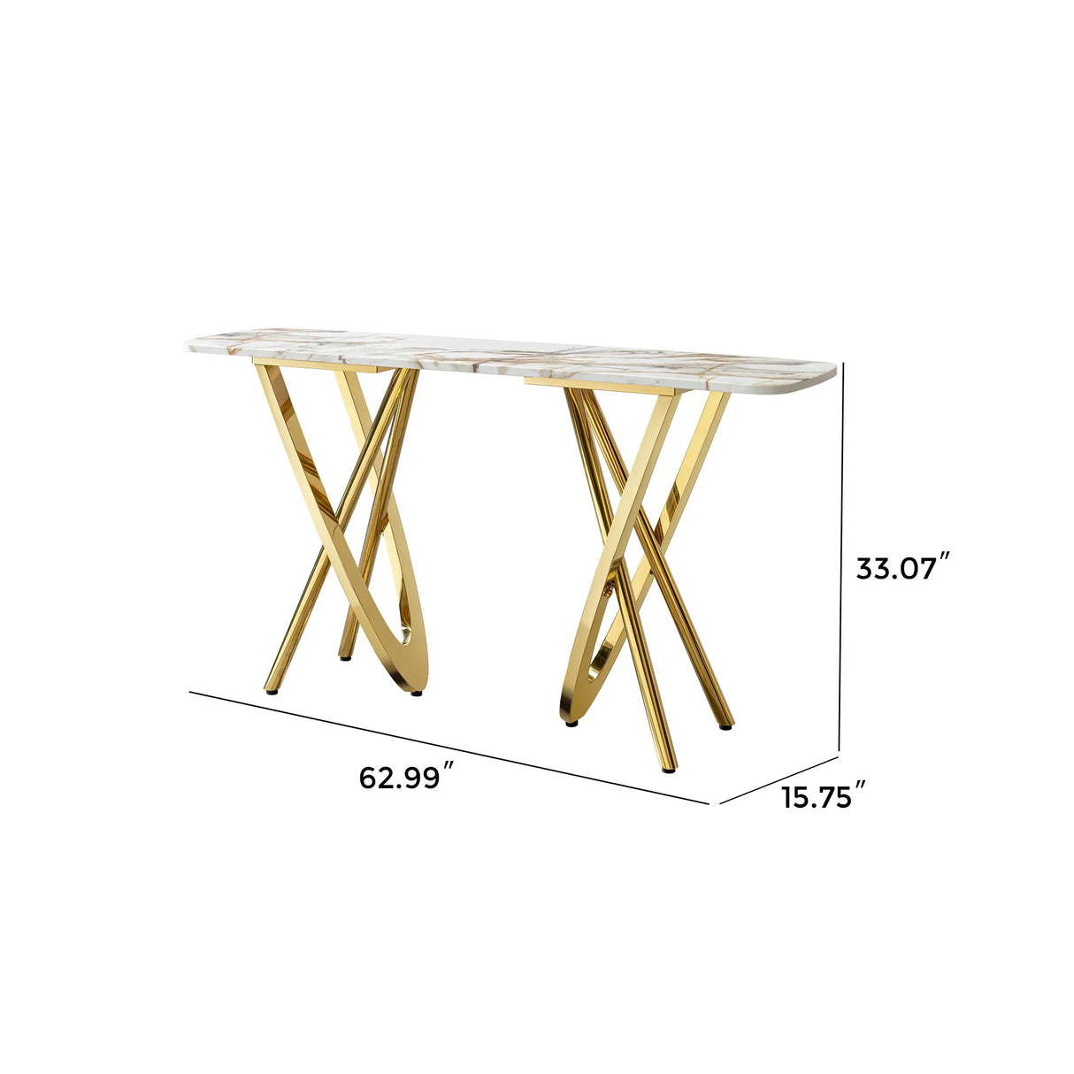 Contemporary Marble Pattern Top Table With Stainless Steel Base - Furniture Home Direct