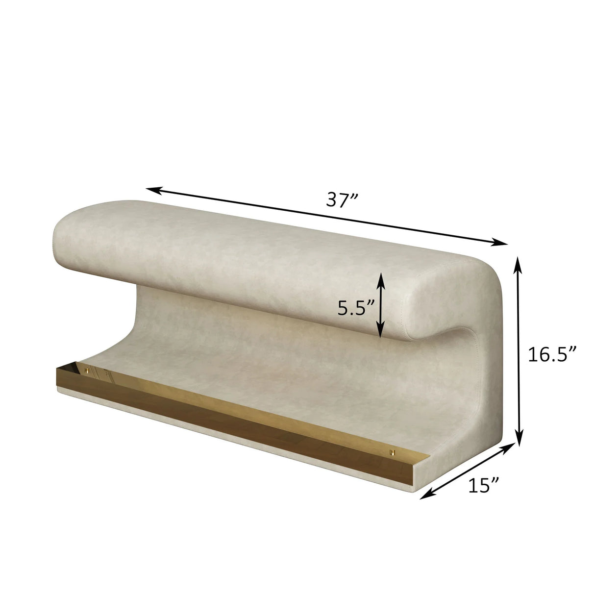 Modern Upholstered Entryway Bench With LED Sensor Light - Furniture Home Direct