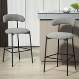 Counter Height Bar Stools With Powder Coating Base And Footrest - Furniture Home Direct