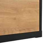 TV Stand With Open Shelves And Three Wood Drawers Black - Furniture Home Direct