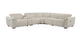 Sectional Sofa Boucle Power Reclining With Cupholder Beige - Furniture Home Direct