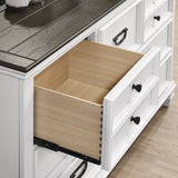 Bedroom Set Queen Bed Dresser Nightstand Antique White - Furniture Home Direct