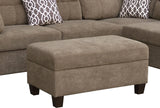 Diego - Fabric Sectional Sofa With Right Facing Chaise, Storage Ottoman, And 2 Accent Pillows - Furniture Home Direct