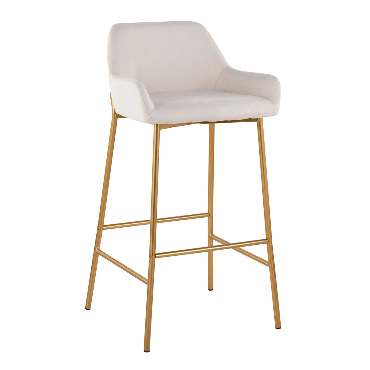 Daniella - Contemporary / Glam Fixed Height Bar Stool (Set of 2) - Furniture Home Direct