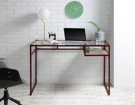 Yasin - Glass Top Writing Desk - Furniture Home Direct