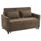 Pull-Out Sleeper Sofa With Reversible Backrest Cushion, Side Pockets, 2 USB Ports And A Phone Holder For Living Room - Furniture Home Direct