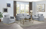 Valin - 3 Piece Living Room Set Meeting Room And Small Apartment Sofa Loveseat Chair - Gray - Furniture Home Direct
