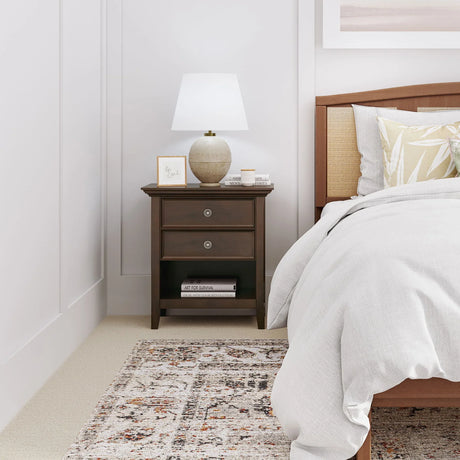 Amherst - Bedside Table - Russet Brown - Furniture Home Direct