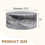 Cylindrical Coffee Table With Material For Living Room - Furniture Home Direct