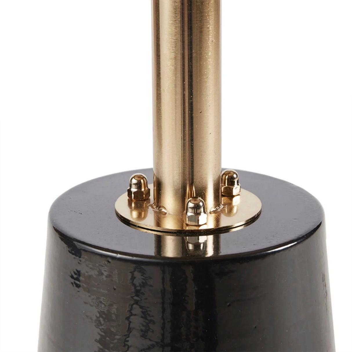 Accent Table Elegant Design Metal Round - Black / Gold - Furniture Home Direct