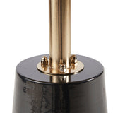 Accent Table Elegant Design Metal Round - Black / Gold - Furniture Home Direct