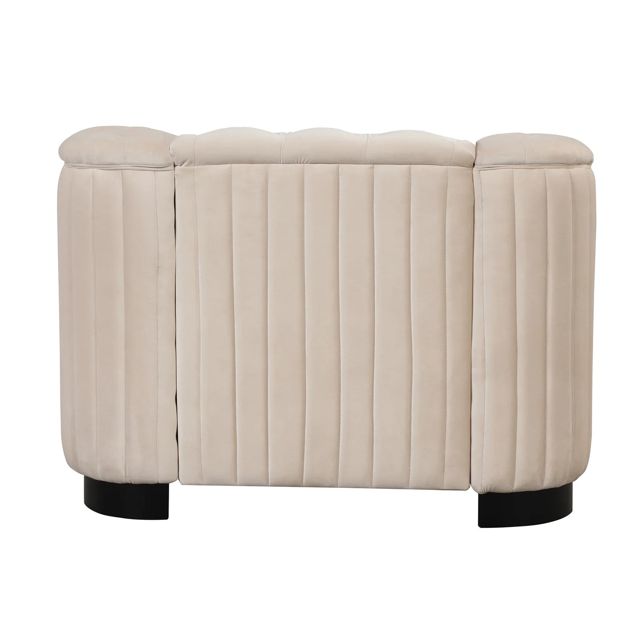 Modern 3-Piece Velvet Upholstered Living Room Set Including Sofa, Love Seat and Chair, Beige - Furniture Home Direct