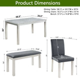 Dining Table Set, Table With A Rectangular Table And Upholstered Chairs - Furniture Home Direct