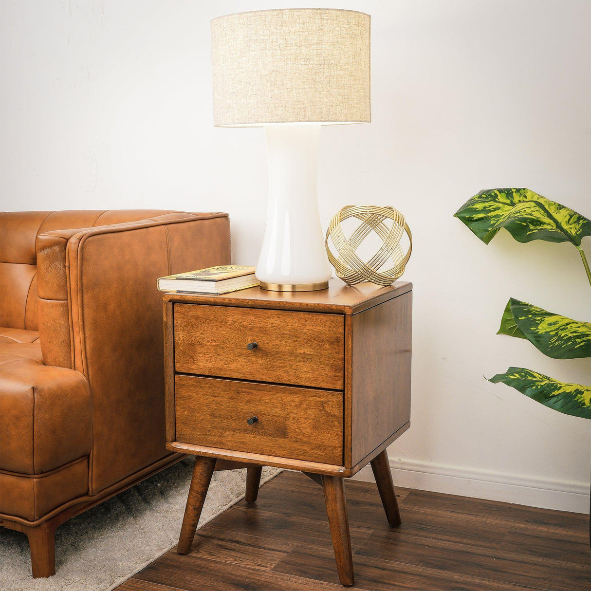 Cascade - Lamp Base Table Lamp - Beige / Gold / White - Furniture Home Direct