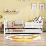 Daybed With Curved Handle Design And Trundle - Furniture Home Direct