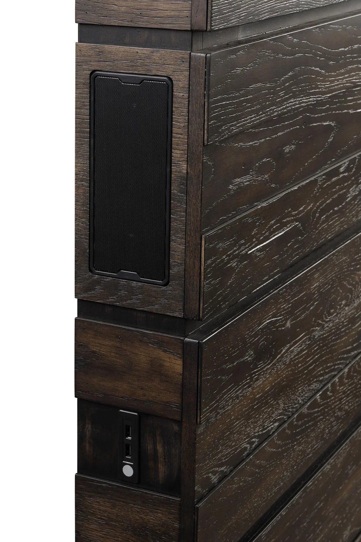 Industrial Farmhouse Designed Bed With Bluetooth - Furniture Home Direct