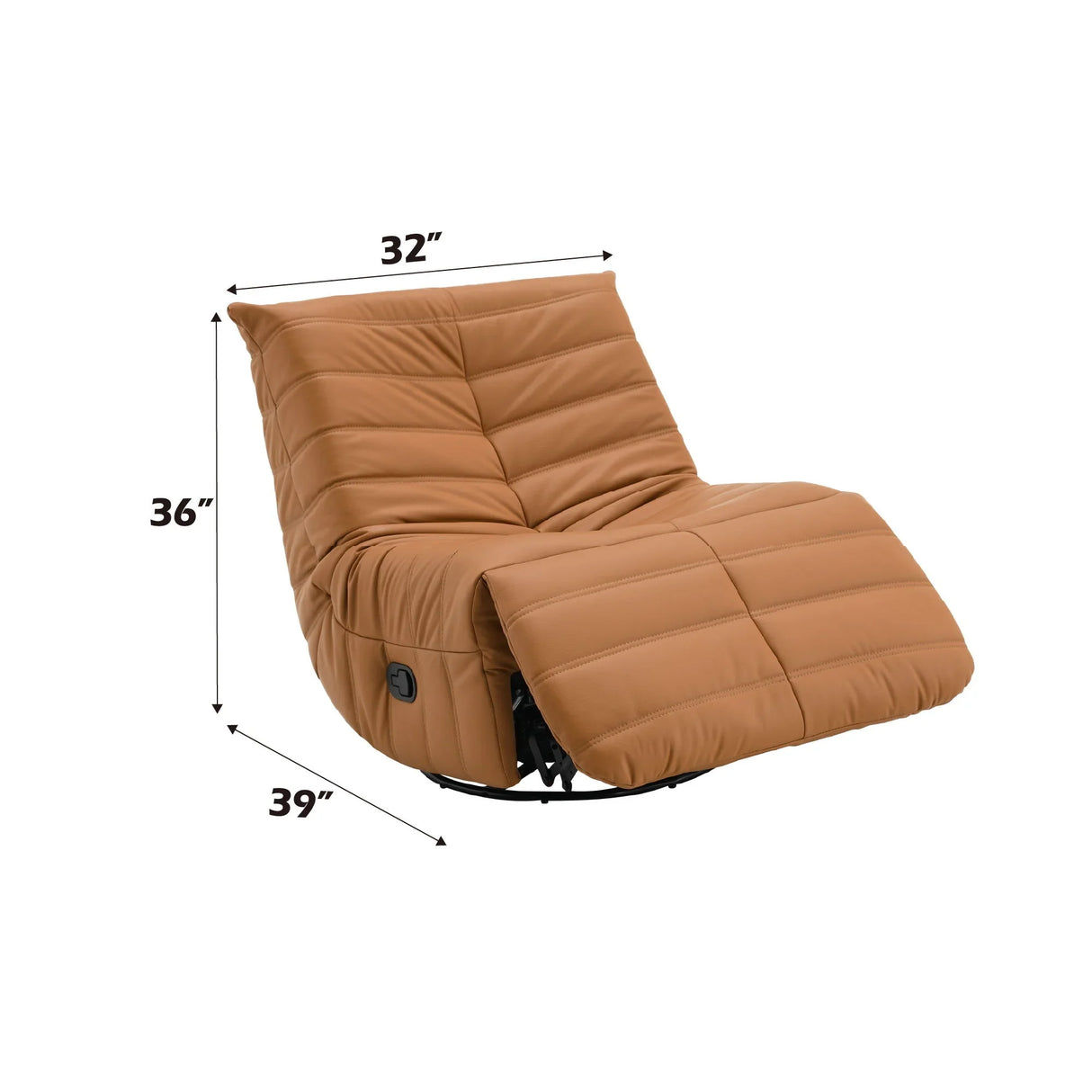 Talmon - Chenille Glider Recliner With Swivel - Furniture Home Direct